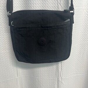 Kipling Black Nylon Waterproof Crossbody Bag Travel Minimalist